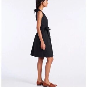 L.L. Bean Elegant Black Sleeveless Midi Dress